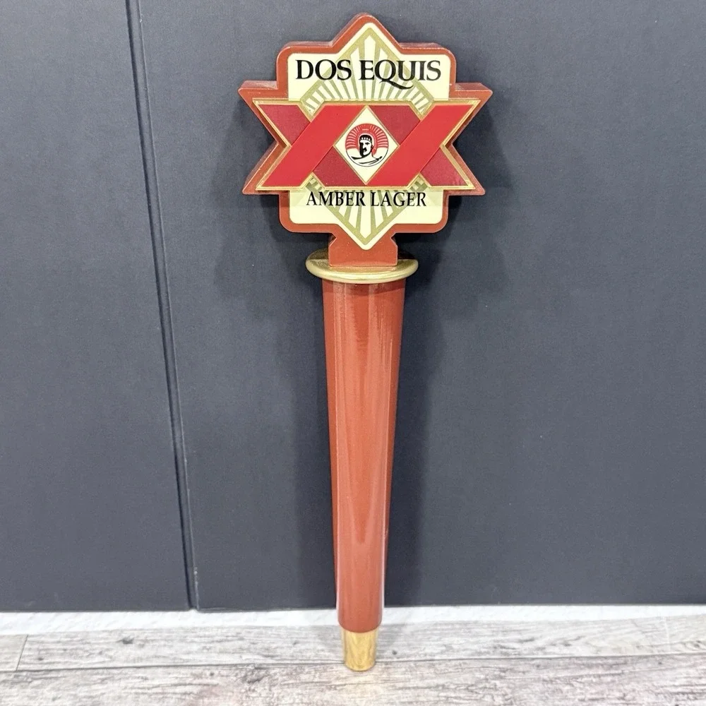Dos Equis XX Amber Lager Beer Tap Handle Bar Pub Man Cave Draft Tap Knob